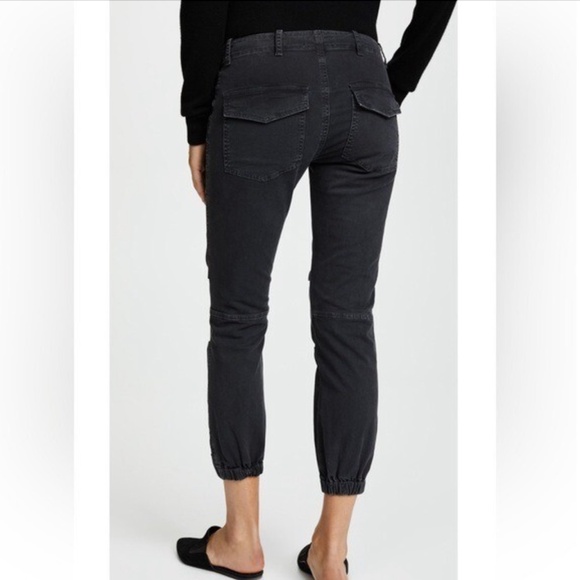 Nili Lotan Cropped Military Jogger Pants Black Women’s Size 8 - Picture 2 of 15